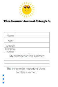 summer journal for kids