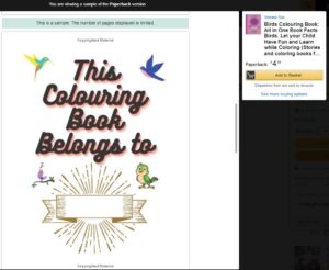 colouring books for kids birds uk